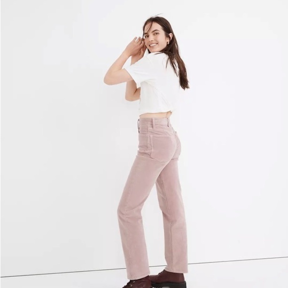 Madewell, Petite 26 (Size 4), Corduroy Light Pink Pants, Very Great Condition